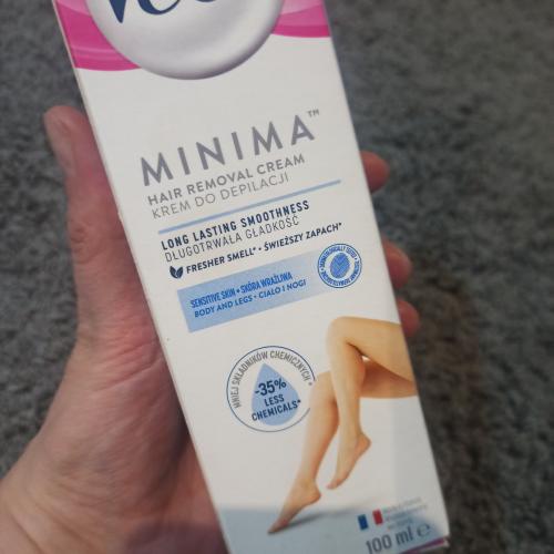 Veet Minima, Hair Removal Cream Sensitive Skin (Krem do depilacji 5 minut skóra wrażliwa) - opinie | zdjęcie do recenzji od clareblondi - 4