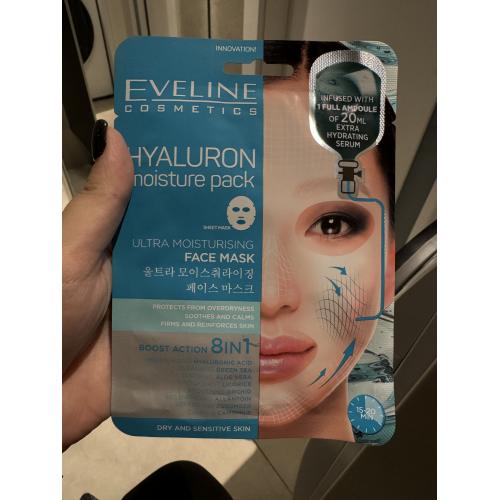 Eveline Cosmetics Hyaluron Moisture Pack (Ultranawilżająca maska na tkaninie z kwasem hialuronowym) - opinie | zdjęcie do recenzji od AgataWilk97