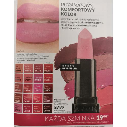Avon Ultra Matte Color Lipstick (ULTRAmatowa szminka do ust (stara wersja)) - opinie | zdjęcie do recenzji od deltatrzyecho - 1