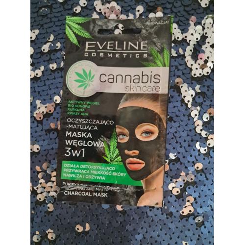 Eveline Cosmetics Cannabis Skin Care,  Oczyszczająco-matująca maska węglowa 3 w 1 - opinie | zdjęcie do recenzji od KITKA_23 - 1