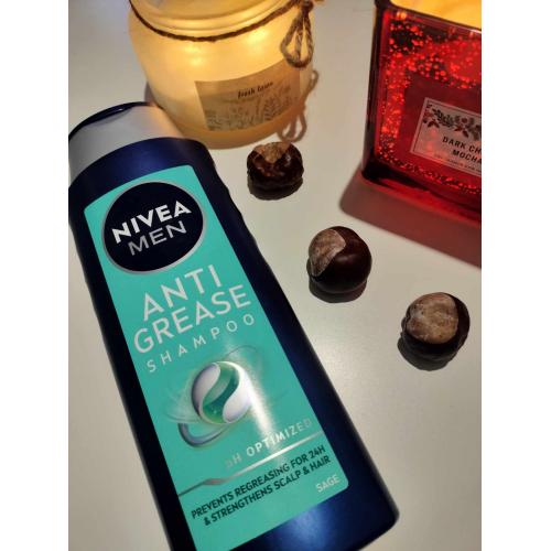Nivea Men, Anti Grease Shampoo (Szampon do włosów przetłuszczających się) - opinie | zdjęcie do recenzji od blondeinbeauty