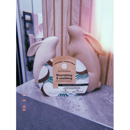 Sephora Collection, Coconut Face Mask (Maseczka z tkaniny do twarzy odżywcza i kojąca) - opinie | zdjęcie do recenzji od Rumcykiewicz