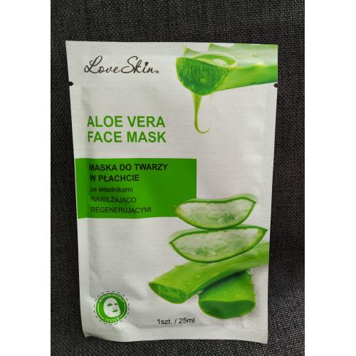 Love Skin Aloe Vera, Face Mask (Maska do twarzy w płachcie z ekstraktem z aloesu) - opinie | zdjęcie do recenzji od Avesammael - 2