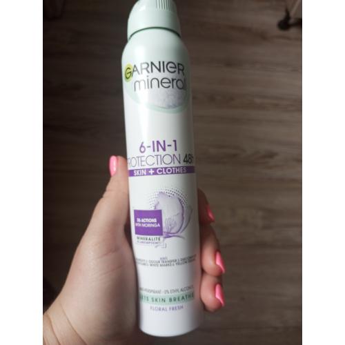 Garnier Mineral Protection 6 Floral Fresh 6 in 1 Protection Skin + Clothes Anti-perspirant Spray 48h (Antyperspirant w sprayu) - opinie | zdjęcie do recenzji od mm2991