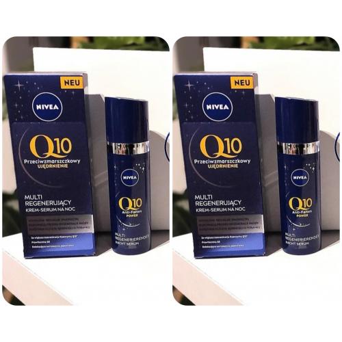 Nivea Q10, Przeciwzmarszczkowy multi-regenerujący krem-serum na noc `Ujędrnienie` - opinie | zdjęcie do recenzji od leniszcze