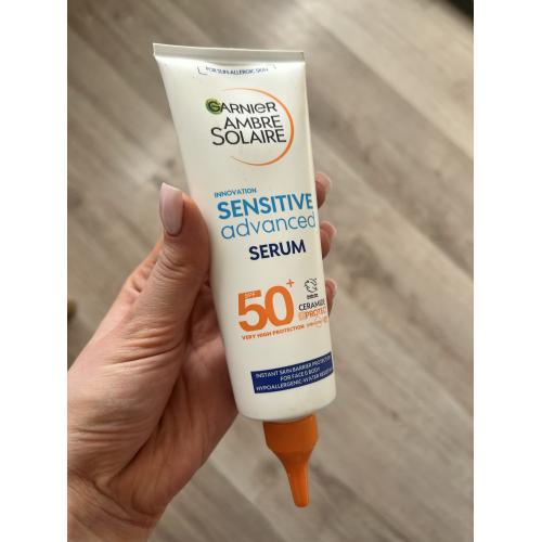Garnier Ambre Solaire Innovation Sensitive Advanced Serum SPF 50+ Ceramide Protect (Ochronne serum do ciała SPF 50+) - opinie | zdjęcie do recenzji od Dominikajjjj
