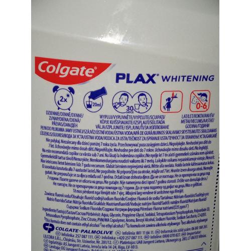 Colgate Plax Whitening, Płyn do płukania jamy ustnej - opinie | zdjęcie do recenzji od KardiaM - 3
