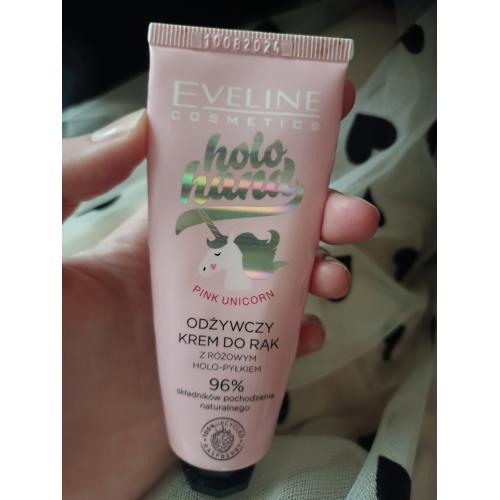 Eveline Cosmetics Holo Hand, Odżywczy krem do rąk z różowym holo-pyłkiem `Pink Unicorn ` - opinie | zdjęcie do recenzji od Lothris