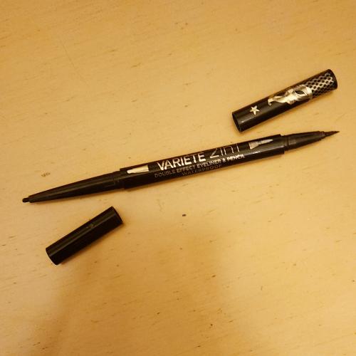 Eveline Cosmetics Variete, 2in1 Double Effect Eyeliner & Pencil Waterproof (Wodoodporna kredka do oczu z eyelinerem) - opinie | zdjęcie do recenzji od Iwona_C