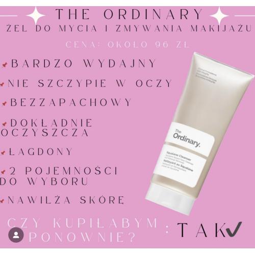 The Ordinary Cleansers, Squalane Cleanser (Nawilżająca emulsja oczyszczająca ze skwalanem) - opinie | zdjęcie do recenzji od Ada_1ka