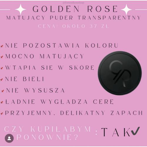 Golden Rose Long Wear Finishing Powder (Matujący puder transparentny) - opinie | zdjęcie do recenzji od Ada_1ka