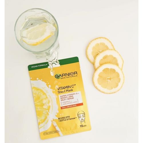 Garnier Skin Naturals, Vitamin C Sheet Mask (Maska nawilżająca i rozświetlająca na tkaninie (stara wersja)) - opinie | zdjęcie do recenzji od Justyna_Sz_1