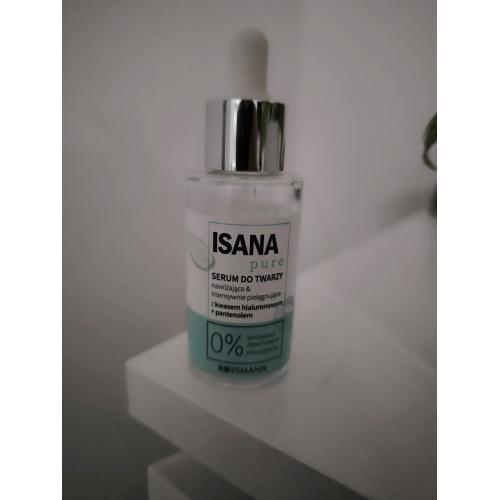 Isana Pure, Serum do twarzy nawilżające i intensywnie pielęgnujące z kwasem hialuronowym i pantenolem - opinie | zdjęcie do recenzji od camsornot