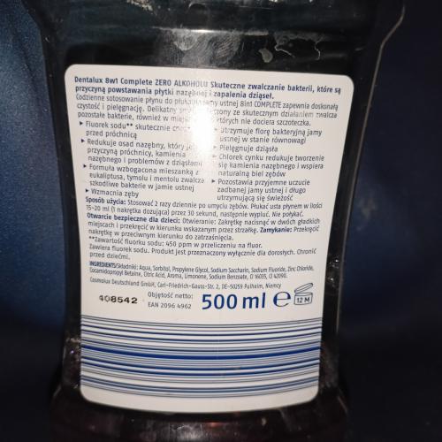Dentalux 8in1 Complete 0% Alcohol Mild Mint Mouthwash (Płyn do płukania jamy ustnej bez alkoholu) - opinie | zdjęcie do recenzji od JustynaJusia - 2