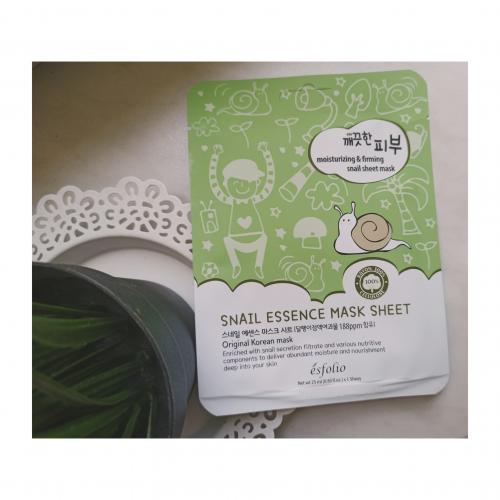 Esfolio Snail Essence Mask Sheet (Nawilżająca maska w płacie z filtratem ze śluzu ślimaka) - opinie | zdjęcie do recenzji od Alezwieje - 1