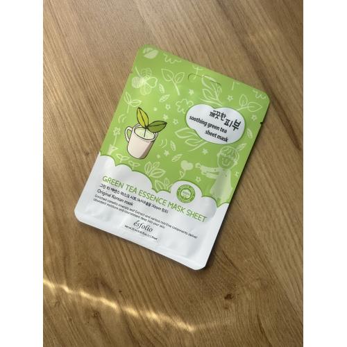 Esfolio Green Tea Essence Mask Sheet (Kojąca maska w płachcie  z zieloną herbatą) - opinie | zdjęcie do recenzji od KingaPel