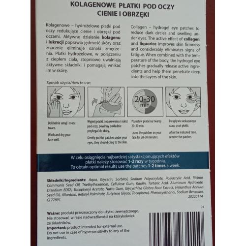 L'biotica Kolagenowe płatki pod oczy redukujące cienie i obrzęki - opinie | zdjęcie do recenzji od KardiaM - 2