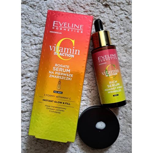Eveline Cosmetics Vitamin C 3x Action, Bogate serum na noc na pierwsze zmarszczki - opinie | zdjęcie do recenzji od Yennefer_28