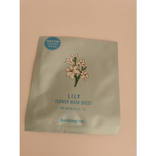 Baroness Lily Flower Mask Sheet (Oczyszczająca maseczka w płachcie z ekstraktem z lilii białej) - opinie | zdjęcie do recenzji od Belladonnae - 1