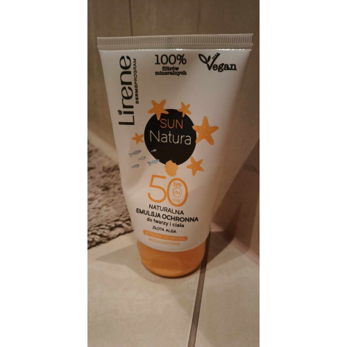Lirene Dermoprogram Sun Natura, Naturalna emulsja ochronna do twarzy i ciała SPF 50 - opinie | zdjęcie do recenzji od optostin