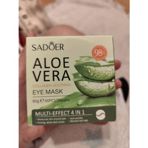 Sadoer Aloe Vera, Collagen Soothing Eye Mask (Aloesowa kolagenowa maska pod oczy) - opinie | zdjęcie do recenzji od clareblondi - 1