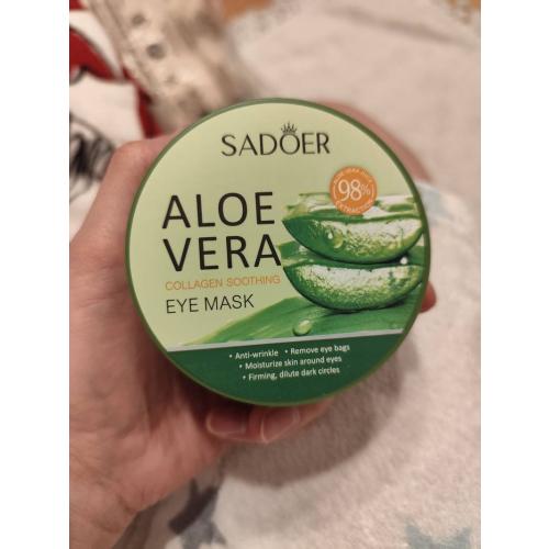 Sadoer Aloe Vera, Collagen Soothing Eye Mask (Aloesowa kolagenowa maska pod oczy) - opinie | zdjęcie do recenzji od clareblondi - 3