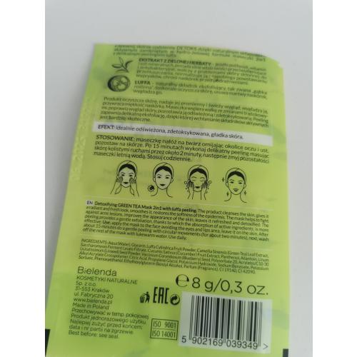 Bielenda Green Tea Power Luffa Mask Detox (Detoksykująca maseczka peelingująca do twarzy 2 w 1) - opinie | zdjęcie do recenzji od Belladonnae - 1