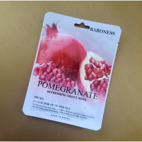 Baroness Pomegranate Mask Sheet (Rozświetlająco-odświeżająca maska w płachcie `Granat`) - opinie | zdjęcie do recenzji od Iwona_C