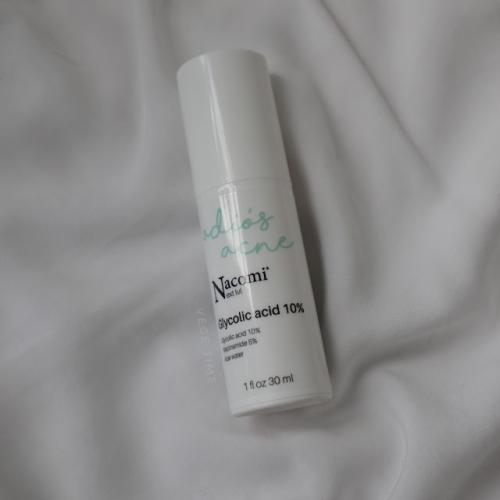 Nacomi Next Lvl, Adios Acne Glycolic Acid 10% Serum (Peelingujące serum na noc) - opinie | zdjęcie do recenzji od VegeTime