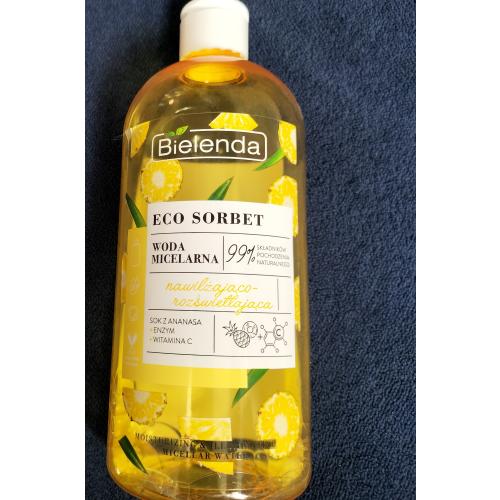 Bielenda Eco Sorbet, Nawilżająco - rozświetlająca woda micelarna `Ananas` - opinie | zdjęcie do recenzji od Dorota19860