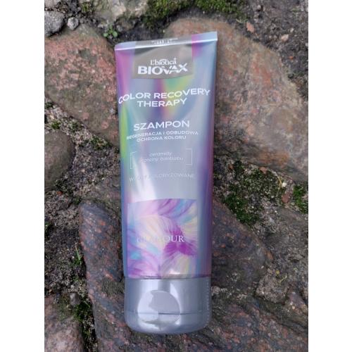 L'biotica Biovax Color Recovery Therapy, Regeneracja i Odbudowa, Ochrona koloru, Szampon do włosów koloryzowanych - opinie | zdjęcie do recenzji od Smerfeta83