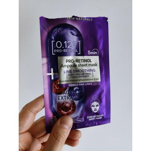 Garnier Skin Naturals, Pro-Retinol Ampoule Sheet Mask (Ampułka w masce na tkaninie z pro-retinolem (stara wersja)) - opinie | zdjęcie do recenzji od shewild
