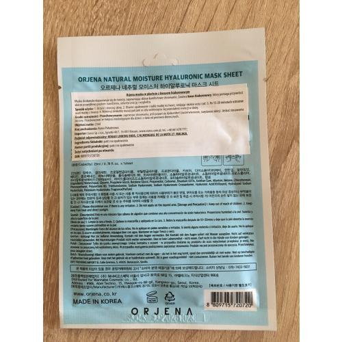Orjena Natural Moisture Mask Sheet Hyaluronic (Maska w płachcie z kwasem hialuronowym) - opinie | zdjęcie do recenzji od 2e9182b55bdf0a98ff6828ef66cf0b2a4e640980_67070af1f3125 - 2