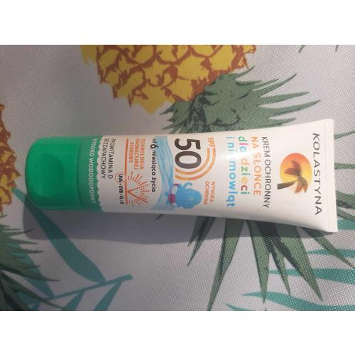 Kolastyna Krem ochronny na słońce dla dzieci i niemowląt wysoko wodoodporny SPF50 (nowa wersja) - opinie | zdjęcie do recenzji od K7M777