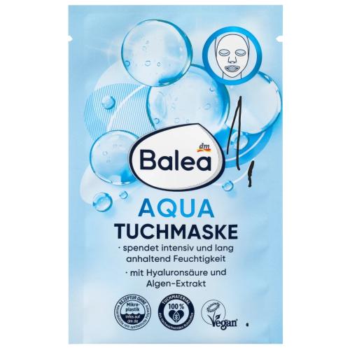 Balea Aqua, Tuch-Maske (Maseczka nawilżająca w płachcie) - opinie | zdjęcie do recenzji od Akwiatbeauty