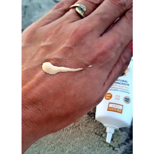 Orientana Natural Sunscreen Anti-ageing Golden Ginseng SPF 50 UVA/UVB Colour Free (Krem do twarzy złoty żeń-szeń SPF 50+) - opinie | zdjęcie do recenzji od Qradomowa86 - 3