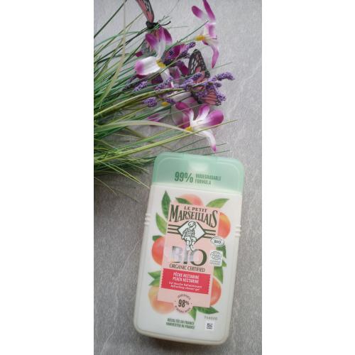Le Petit Marseillais Gel Douche Extra Doux Peche Blanche Bio & Nectarine Bio (Żel pod prysznic `Biała brzioskwinia bio & nektarynka bio`  (nowa wersja)) - opinie | zdjęcie do recenzji od iwonab1