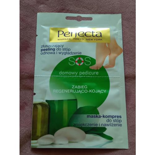 Perfecta SOS Domowy Pedicure, Zabieg regenerująco-kojący Złuszczający peeling  + zmiękczająca maska-kompres do stóp - opinie | zdjęcie do recenzji od KardiaM - 1