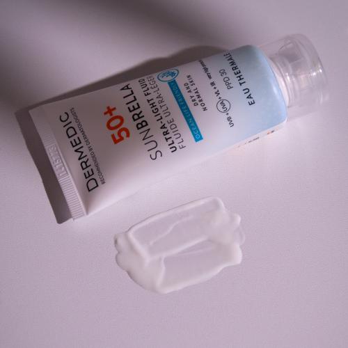 Dermedic Sunbrella Ultra-light Fluid SPF50+ (Ultralekki krem ochronny dla skóry suchej i normalnej) - opinie | zdjęcie do recenzji od mcblondi - 4