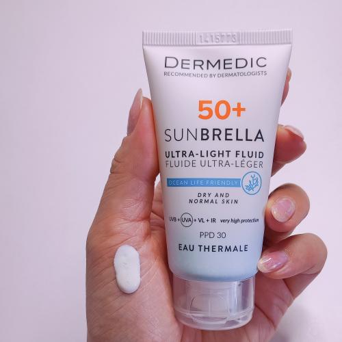 Dermedic Sunbrella Ultra-light Fluid SPF50+ (Ultralekki krem ochronny dla skóry suchej i normalnej) - opinie | zdjęcie do recenzji od mcblondi - 5