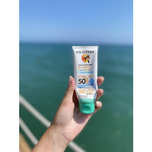 Kolastyna Krem ochronny na słońce dla dzieci i niemowląt wysoko wodoodporny SPF50 (nowa wersja) - opinie | zdjęcie do recenzji od Gogo145 - 1