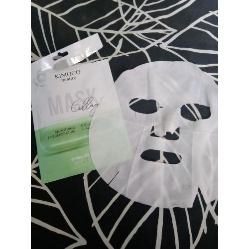 Kimoco Beauty Collagen Mask (Wygładzająco- regenerująca maska do twarzy w płachcie z kolagenem i aloesem) - opinie | zdjęcie do recenzji od Owocowysad - 1