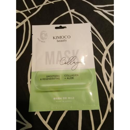 Kimoco Beauty Collagen Mask (Wygładzająco- regenerująca maska do twarzy w płachcie z kolagenem i aloesem) - opinie | zdjęcie do recenzji od Owocowysad - 2