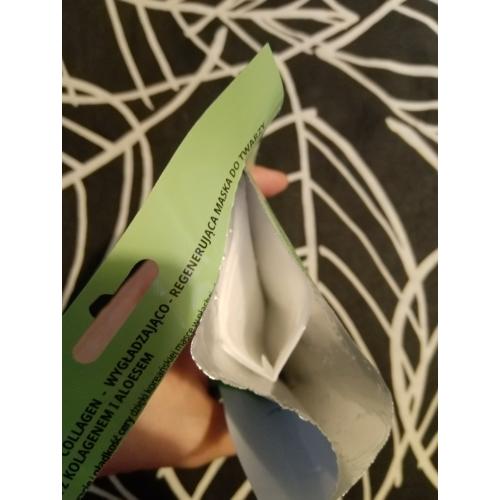 Kimoco Beauty Collagen Mask (Wygładzająco- regenerująca maska do twarzy w płachcie z kolagenem i aloesem) - opinie | zdjęcie do recenzji od Owocowysad - 4
