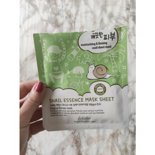 Esfolio Snail Essence Mask Sheet (Nawilżająca maska w płacie z filtratem ze śluzu ślimaka) - opinie | zdjęcie do recenzji od DianaArtsewing