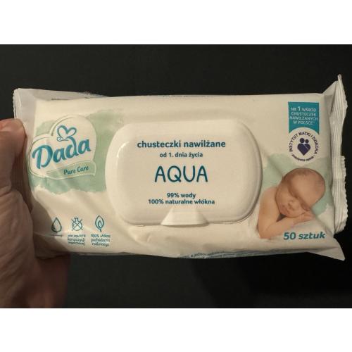 Dada Chusteczki nawilżane `Pure Care Aqua` - opinie | zdjęcie do recenzji od MONIKA1850