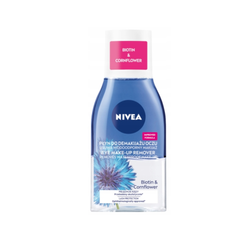 Nivea Eye Make-up Remover Biotin & Cornflower (Dwufazowy płyn do demakijażu oczu z biotyną i ekstraktem z bławatka (nowa wersja)) - opinie | zdjęcie do recenzji od _inga