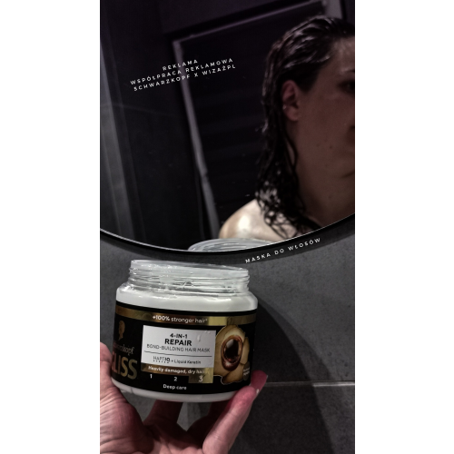 Schwarzkopf Gliss 4-in-1 Repair Bond-Building Hair Mask (Odbudowująca maska do włosów) - opinie | zdjęcie do recenzji od MROtestuje - 3