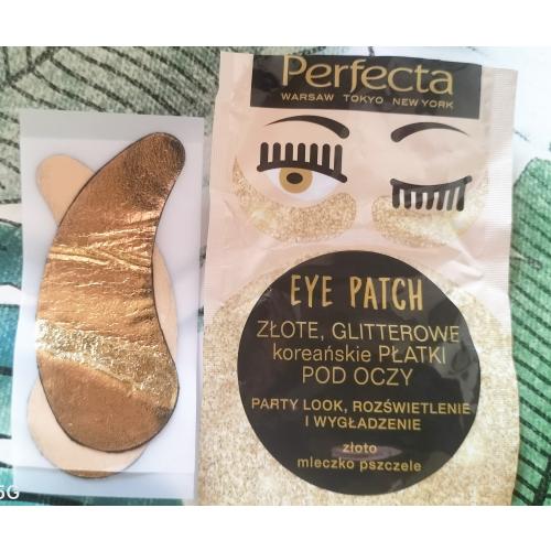 Perfecta Eye Patch, Złote glitterowe koreańskie płatki pod oczy - opinie | zdjęcie do recenzji od Dorota19860
