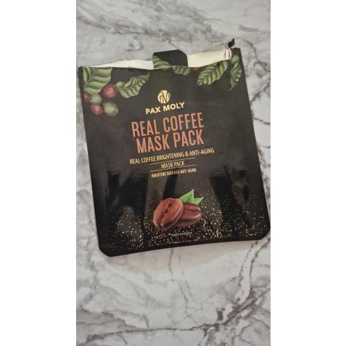 Pax Moly Real Coffee Mask Pack (Maska w płachcie odmładzająco-rozświetlająca z ekstraktem z kawy) - opinie | zdjęcie do recenzji od Justyna_moja_pielegnacja
